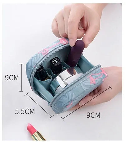 Cloth cube makeup storage bag in blue, pink, white, and white pink colour options