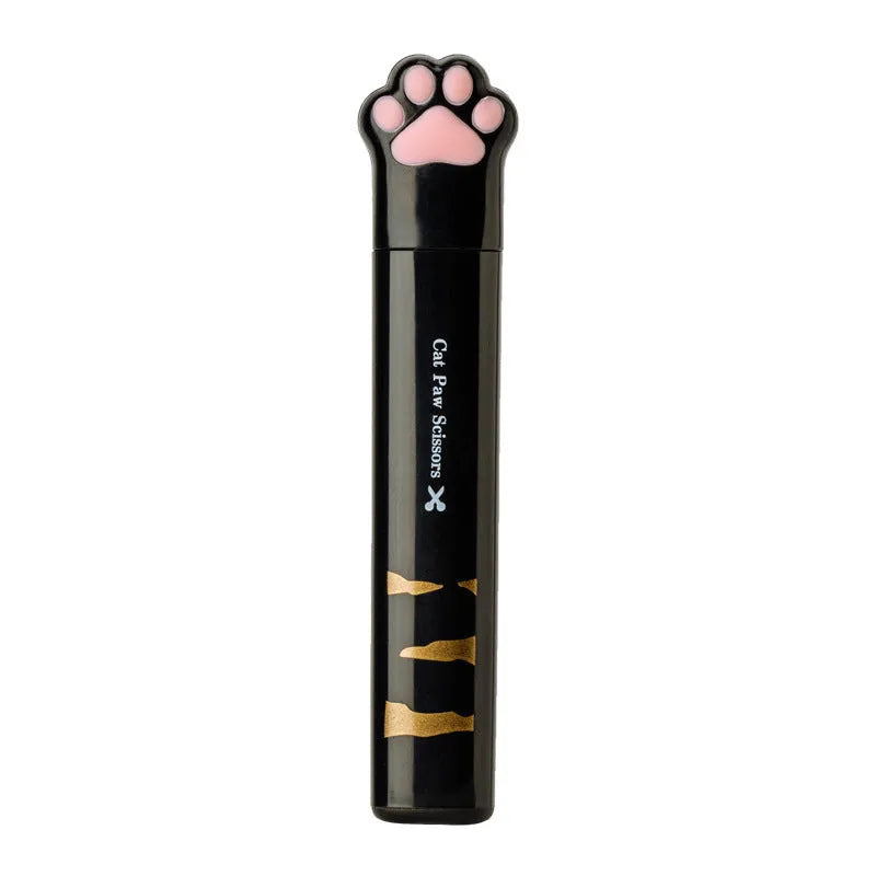 Cat paw mini folding scissors with stainless steel blades in four colour options