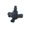 Black automotive turbocharger solenoid valve with part number AU5A-9G866-AB for Ford vehicles.