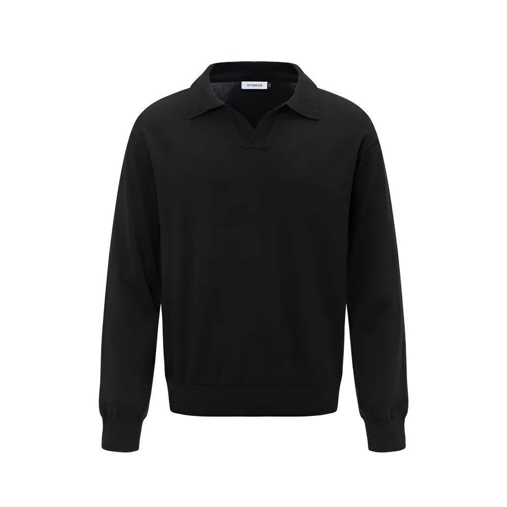 Men's loose pullover sweater in acrylic blend fabric available in beige, black and dark grey colours