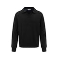 Men's loose pullover sweater in acrylic blend fabric available in beige, black and dark grey colours