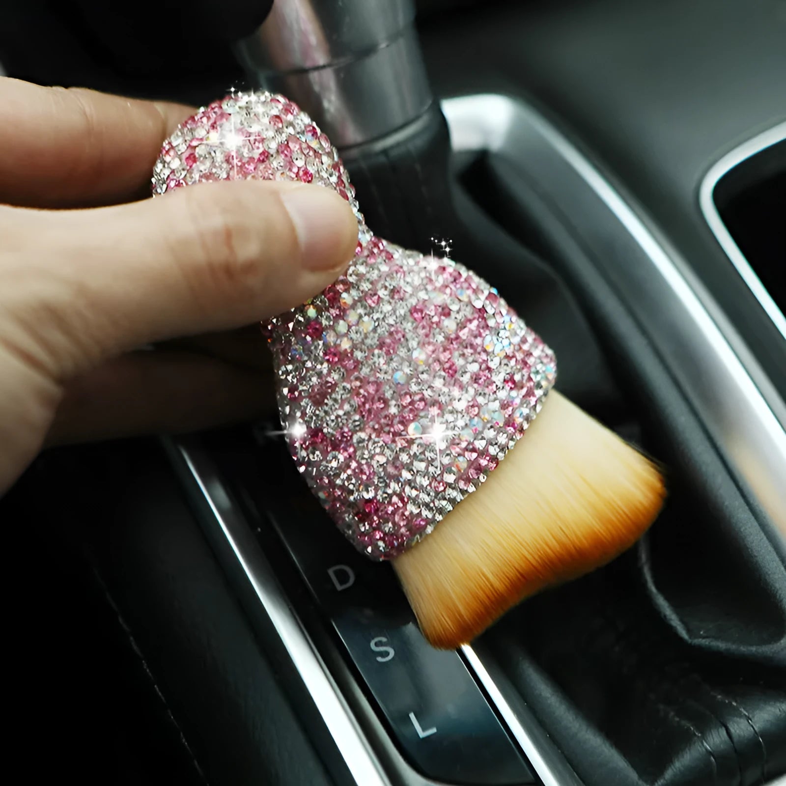 Soft PVC car interior cleaning brush for dust removal with 10cm length
