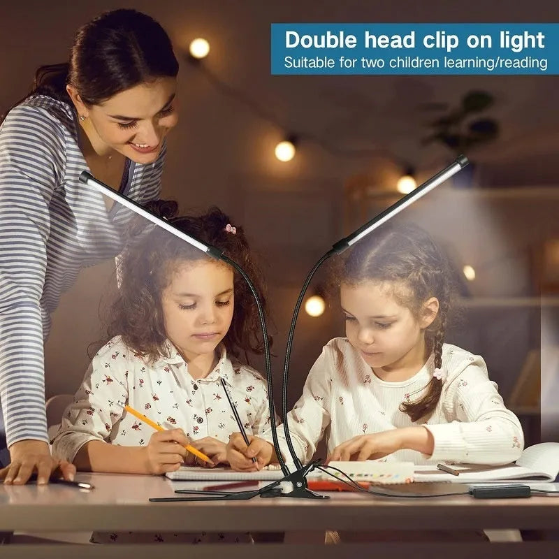 Black or white LED desk lamp with 26 cm length and USB power connection