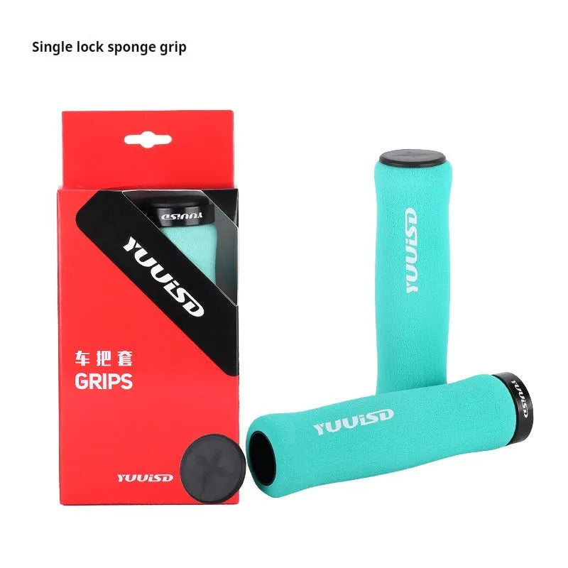 Ultra-light 41g sponge mountain bike handlebar grip covers in black, purple and biange colours