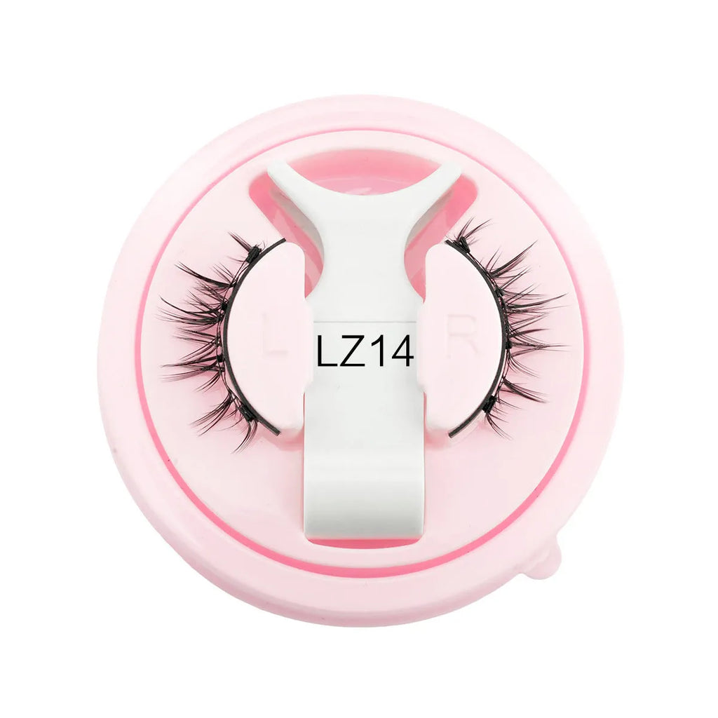 Reusable waterproof false eyelashes with natural thick style and glue-free strip