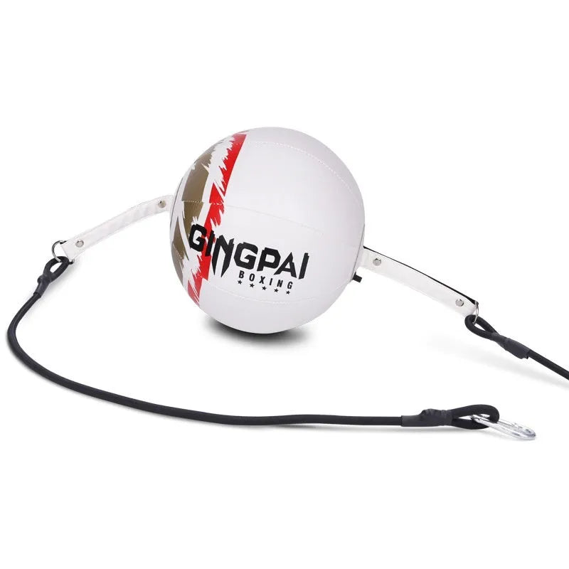 PU hanging boxing speed ball for reaction training in black, black and green, or white colours