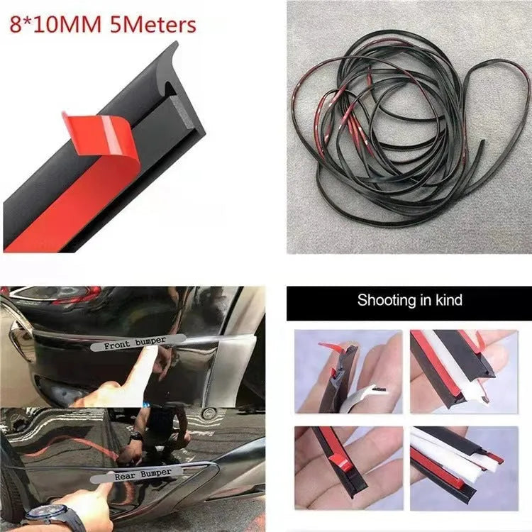 TPE rubber seal strip gap filler for car bumper protection and machinery sealing in black or white