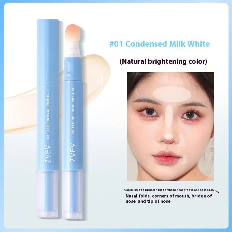 Sponge brush head moisturising clothing concealer cream in three shade options