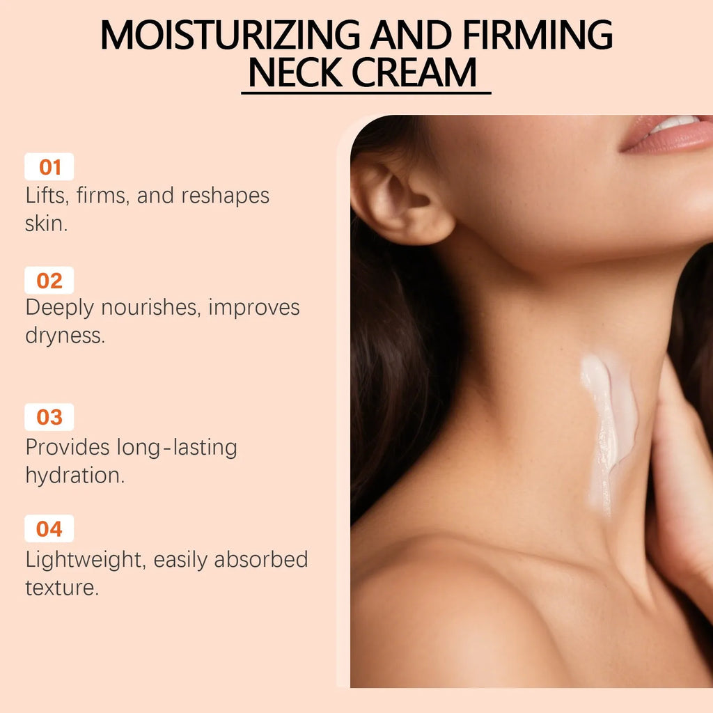 50g neck contour moisturising cream in compact packaging for daily skin tightening treatment