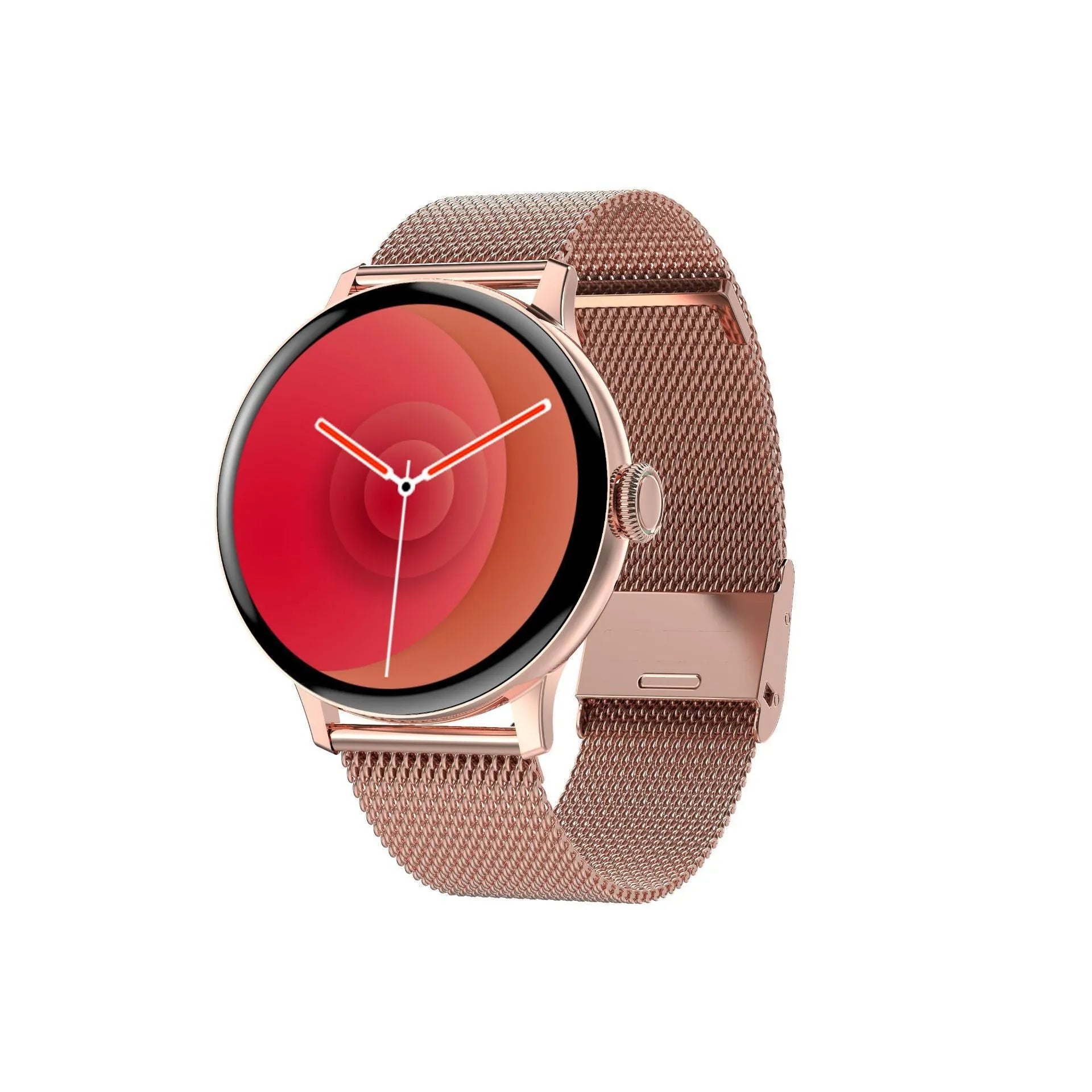 Bluetooth smart bracelet with 1.2-inch screen showing heart rate data, on a black TPU sports band.