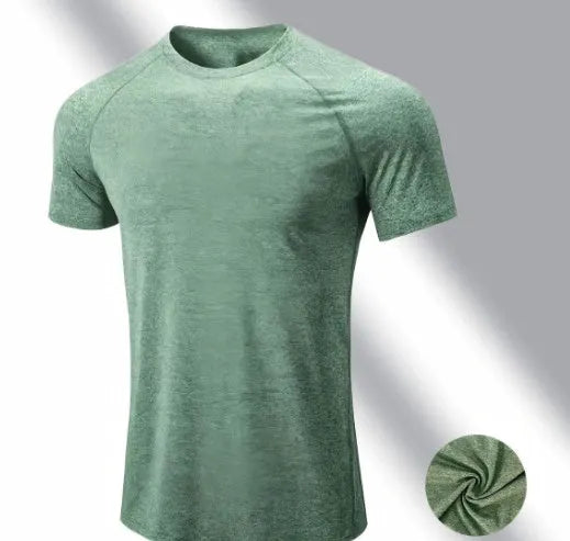 Men's quick-dry stretch running t-shirt in black, available in sizes S to 3XL