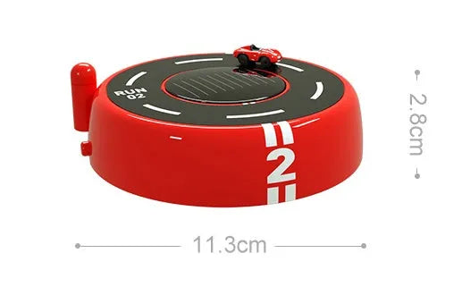 Round solar-powered car air freshener decoration in modern styling for vehicle interiors