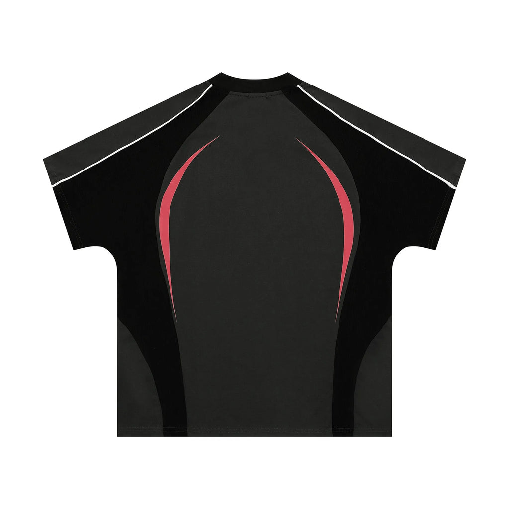 Men's loose fit t-shirt with colour matching letters printed design in polyester fabric