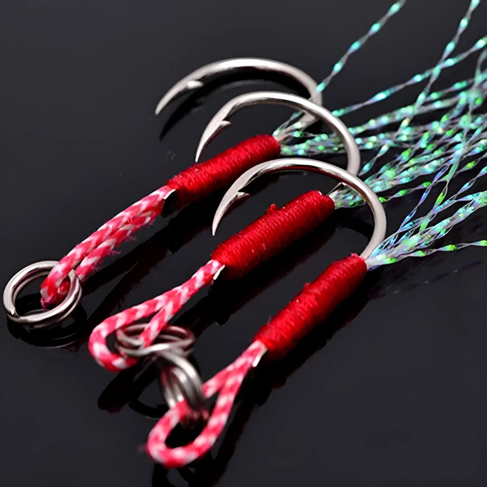 Single bright wire iron plate fishhook for sea fishing lure binding available in sizes No 9 to No 14