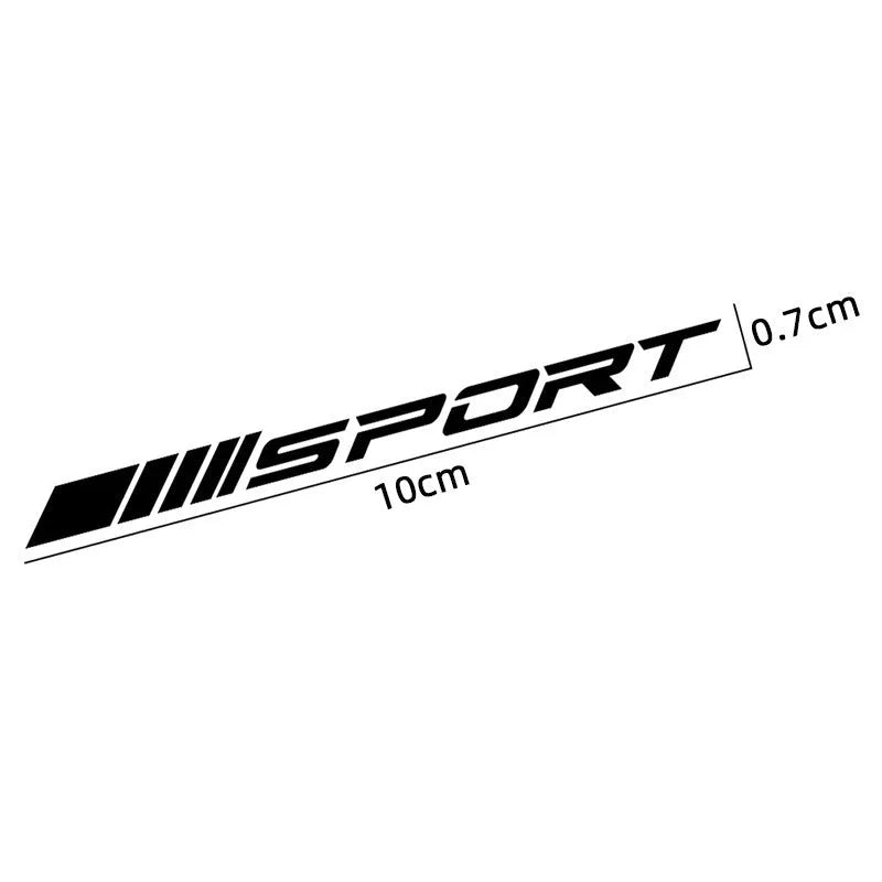 Black red white sports hollow pattern car rim stickers for alloy wheels and door handles