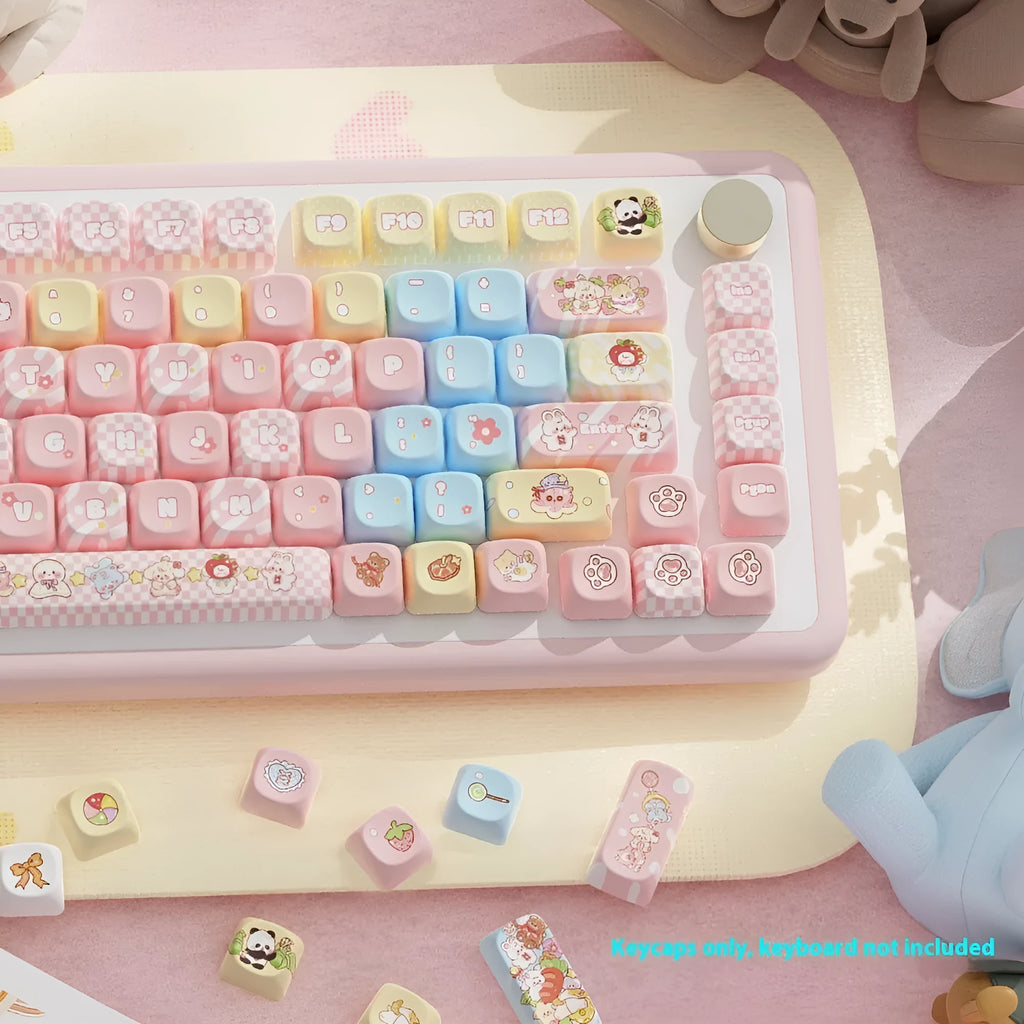 Clip Doll original mechanical keyboard keycaps 112-key boxed set with sublimation printed doll design