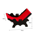 Black and red wooden cat recliner bed with cushion for indoor cats
