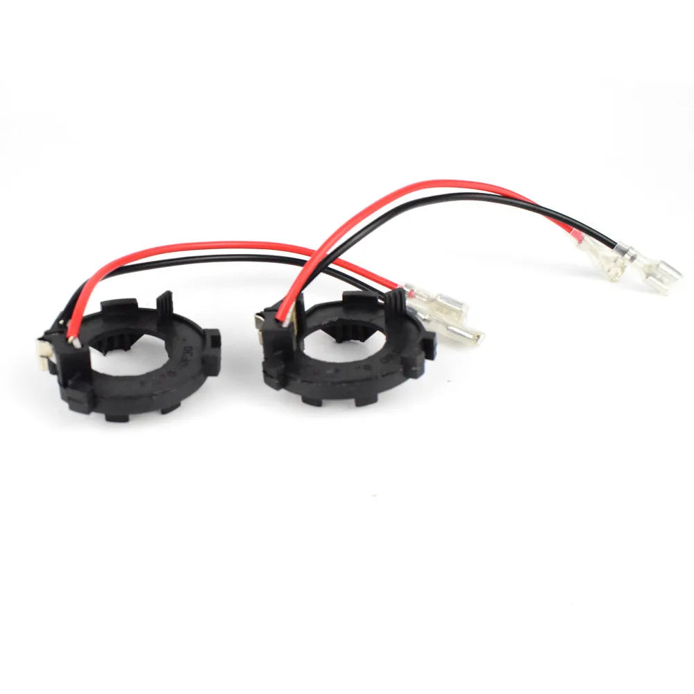 Black H7 LED headlight adapter bracket for Volkswagen Golf 5 MK5 GTI Jetta models