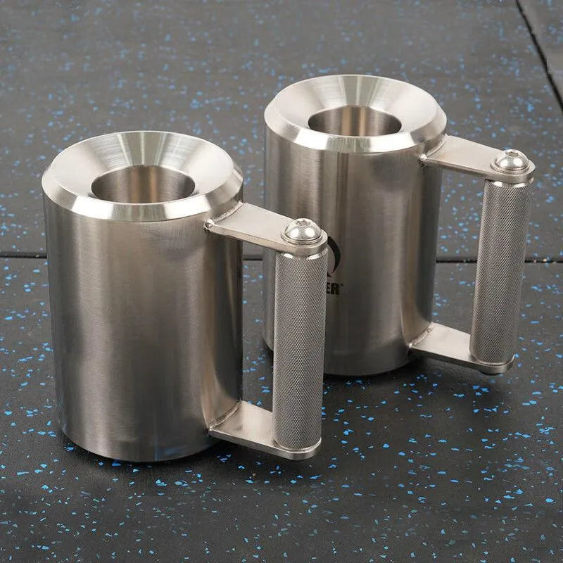 Silver 8kg stainless steel dumbbell cup for weight training equipment