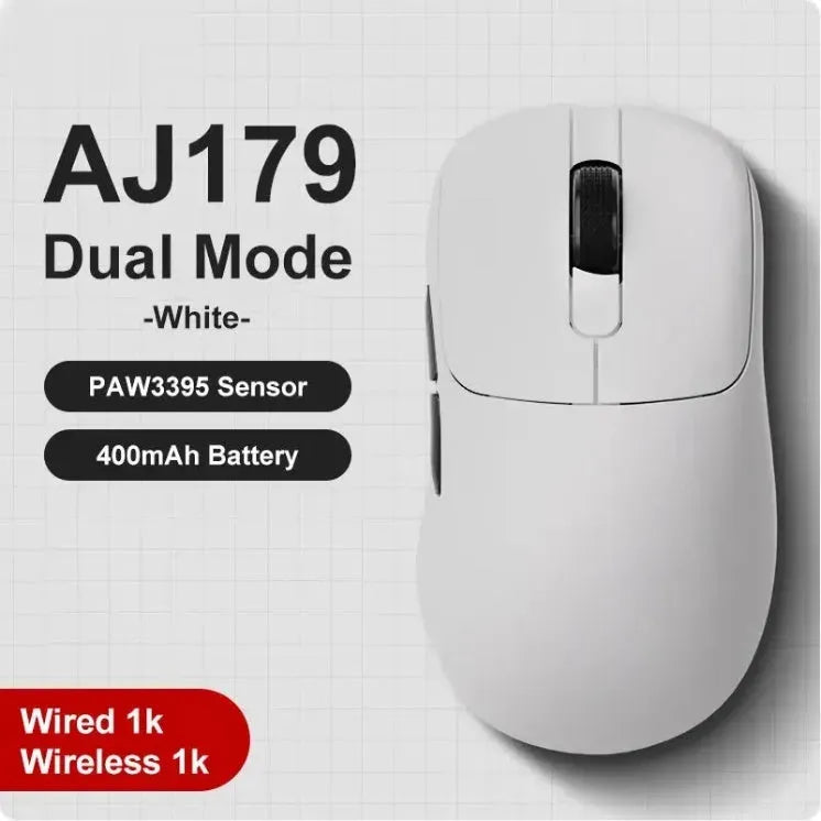 AJ159 three-mode gaming mouse in various colours with compact ergonomic design