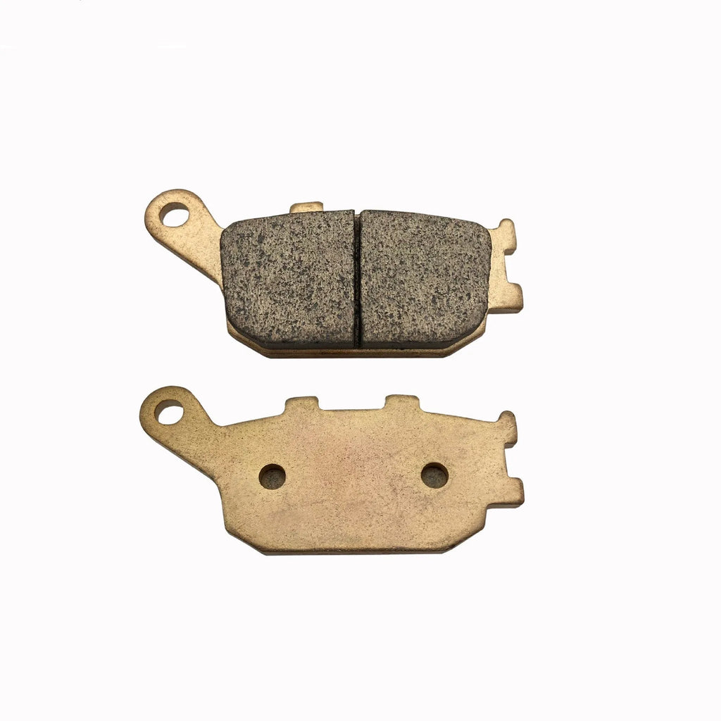 Motorcycle brake pad for Honda CBR954RR rear brake system, asbestos-free sintered construction