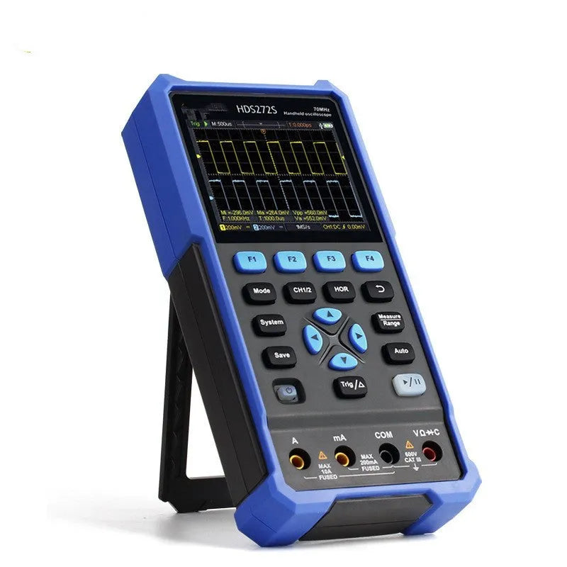 Handheld digital oscilloscope with accessories for automotive repair diagnostics