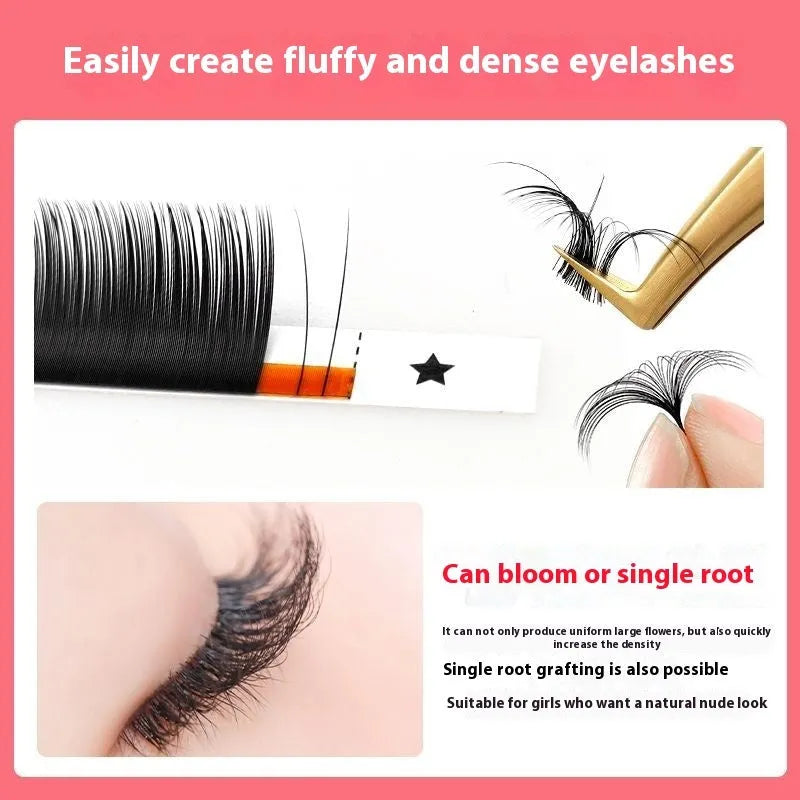 Pair of dense 16-row false eyelashes made from mink hair, showing a matte finish.
