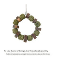 Hamster toy with straw ball ring and applewood chew rod for small pets