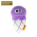 Plush cat toy in food shapes like burrito and pizza filled with catnip