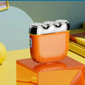 Three-head magnetic mini electric shaver in deep sea blue colour with floating cutter heads