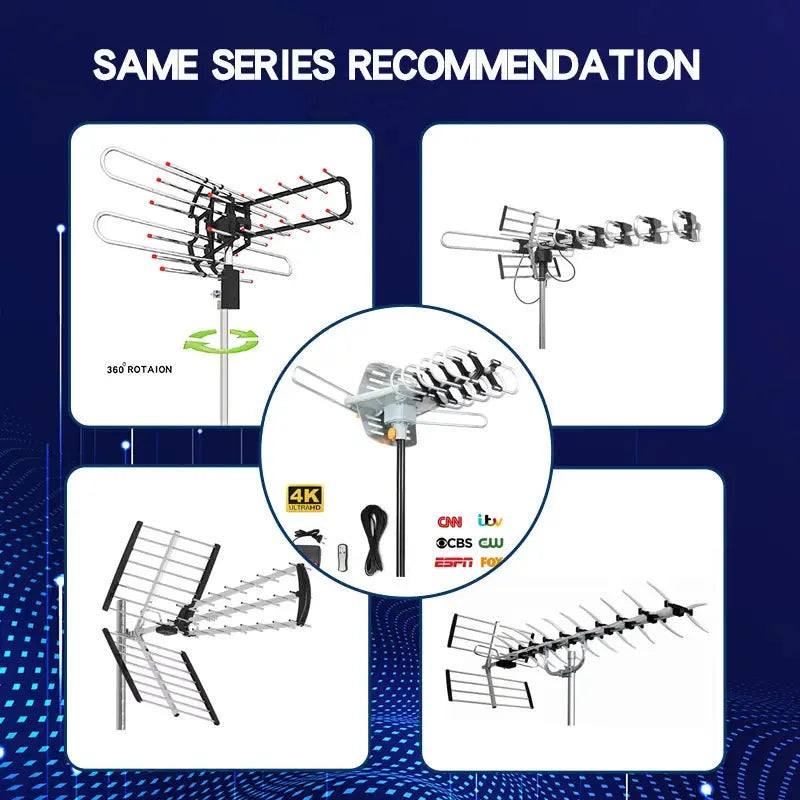 GR-1002 outdoor television antenna with rotatable design for directional adjustment
