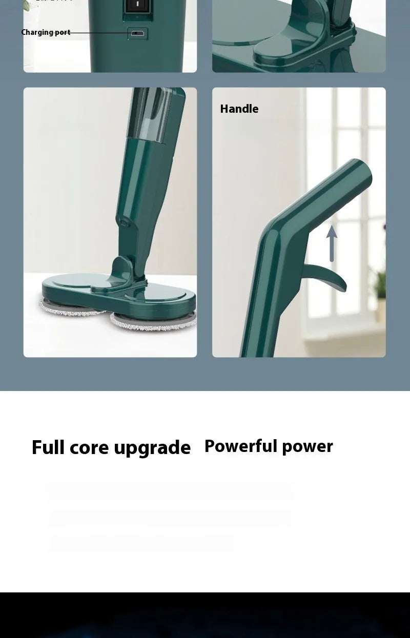 Wireless robotic floor cleaner with sweeping and mopping functions in S5 Green colour