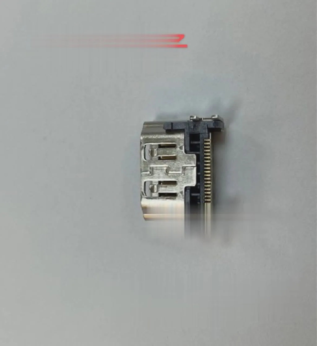 Silver HDMI interface host socket for gaming console accessories