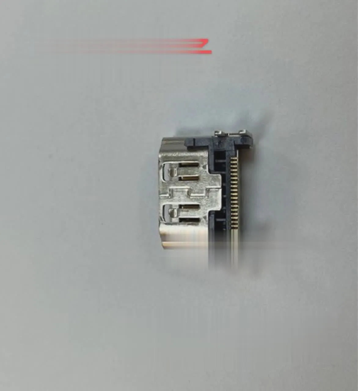 Silver HDMI interface host socket for gaming console accessories