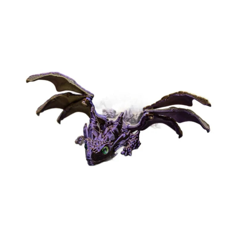 3D printed PLA dragon wings decoration toy in multiple colour options