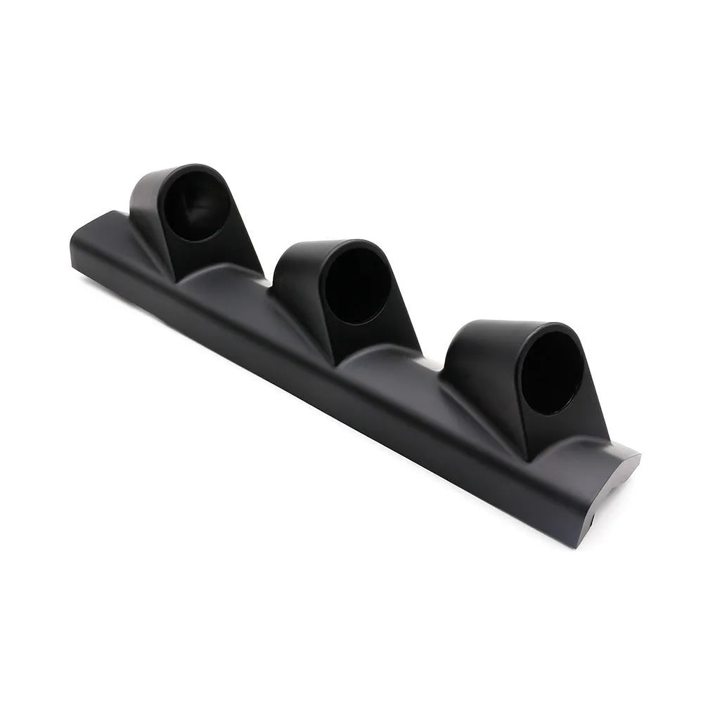 Black ABS car instrument stand with three-hole right drive mounting for 52mm gauges