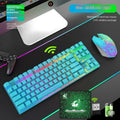T3 wireless charging keyboard and mouse set with backlight in black or white colour options