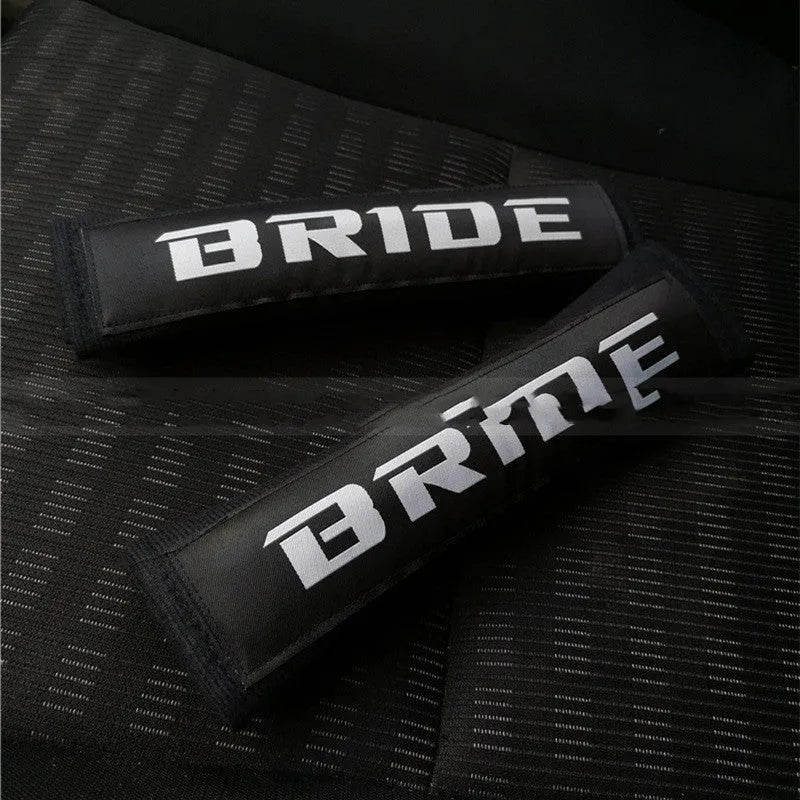 Black, blue and red cotton sponge cloth car safety belt shoulder pads with embroidery weaving