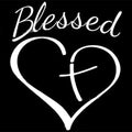 Faith Hope Love inspirational heart design wall sticker in black, white, or red.