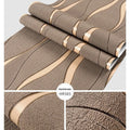 Curved stripe pattern 3D background wallpaper in non-woven fabric with deerskin velvet finish