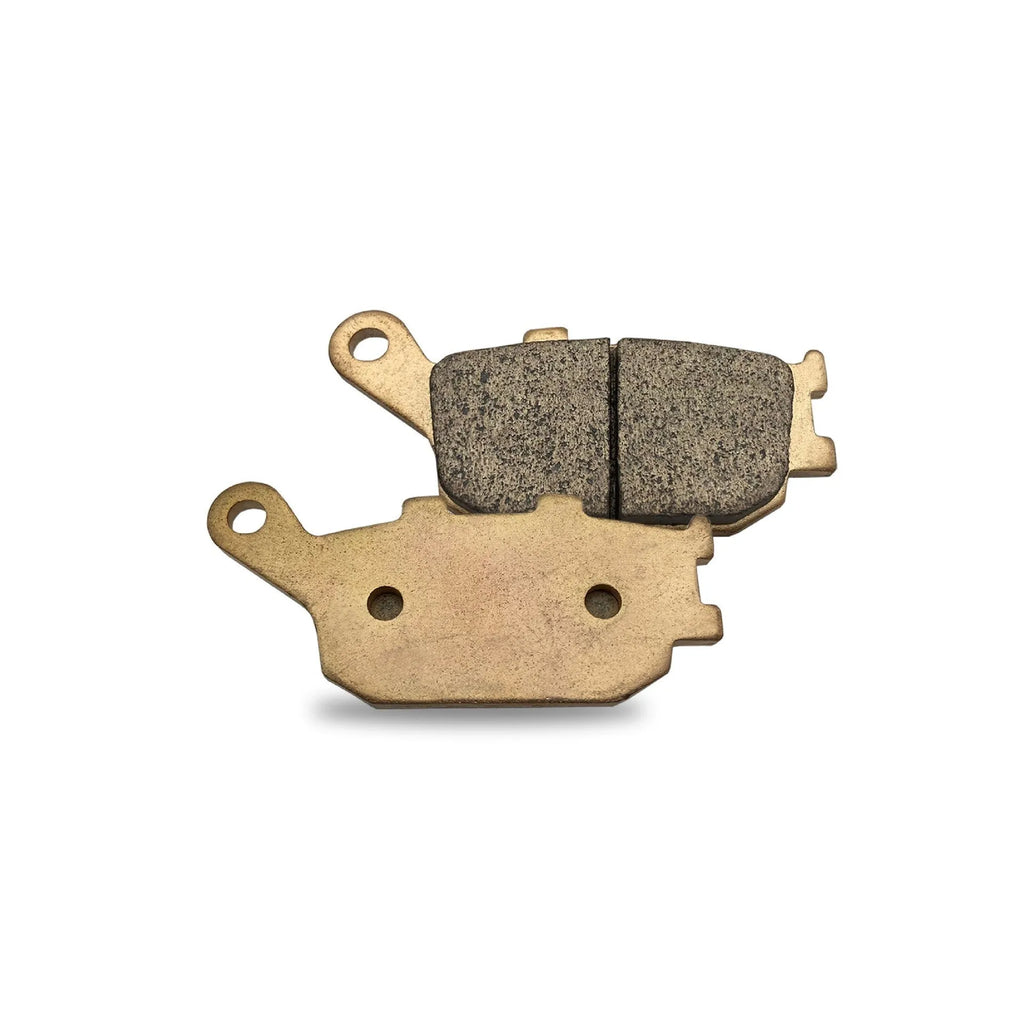 Motorcycle brake pad for Honda CBR954RR rear brake system, asbestos-free sintered construction