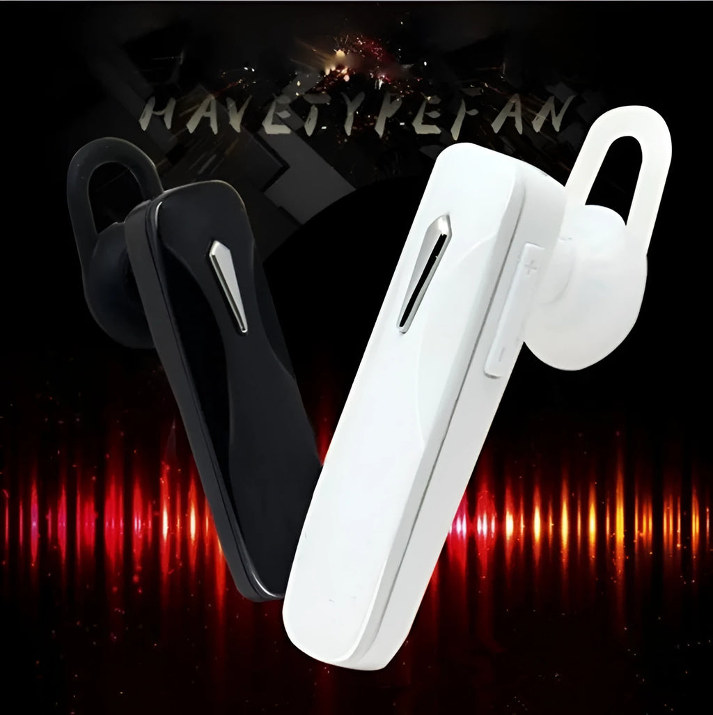 M163 Bluetooth car headset with controls for volume, calls, and music selection