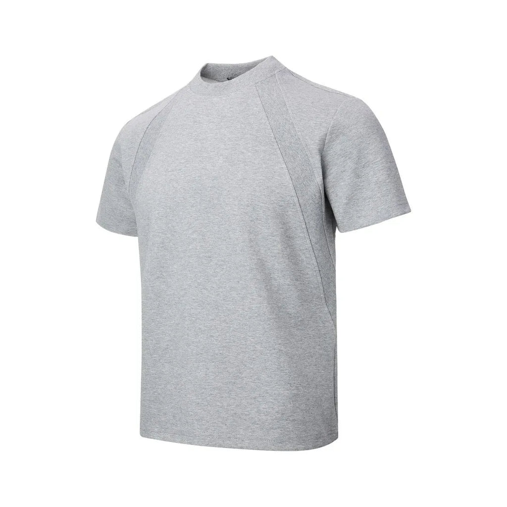 Women's loose fit short sleeve top with air layer stitching detail in polyester fabric