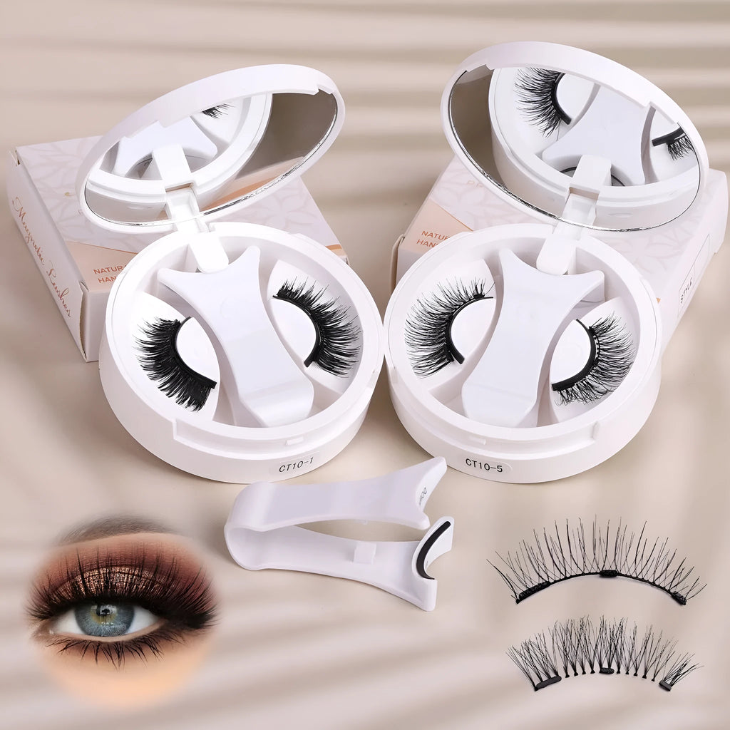 CT10 portable magnetic false eyelashes with integrated soap holder compartment