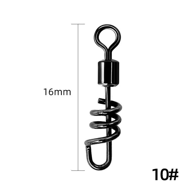 Stainless steel 8-shaped fishing swivel connector for reducing line twist