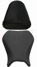 Suzuki GSXR1000 motorcycle front and rear seat covers made of black PU material