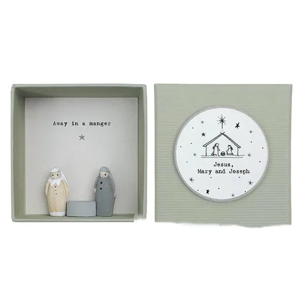 Modern simple style guardian angel resin ornament in a box, gift for friends.