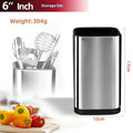 Stainless steel kitchen tool holder with detachable bottom in black and white colour options
