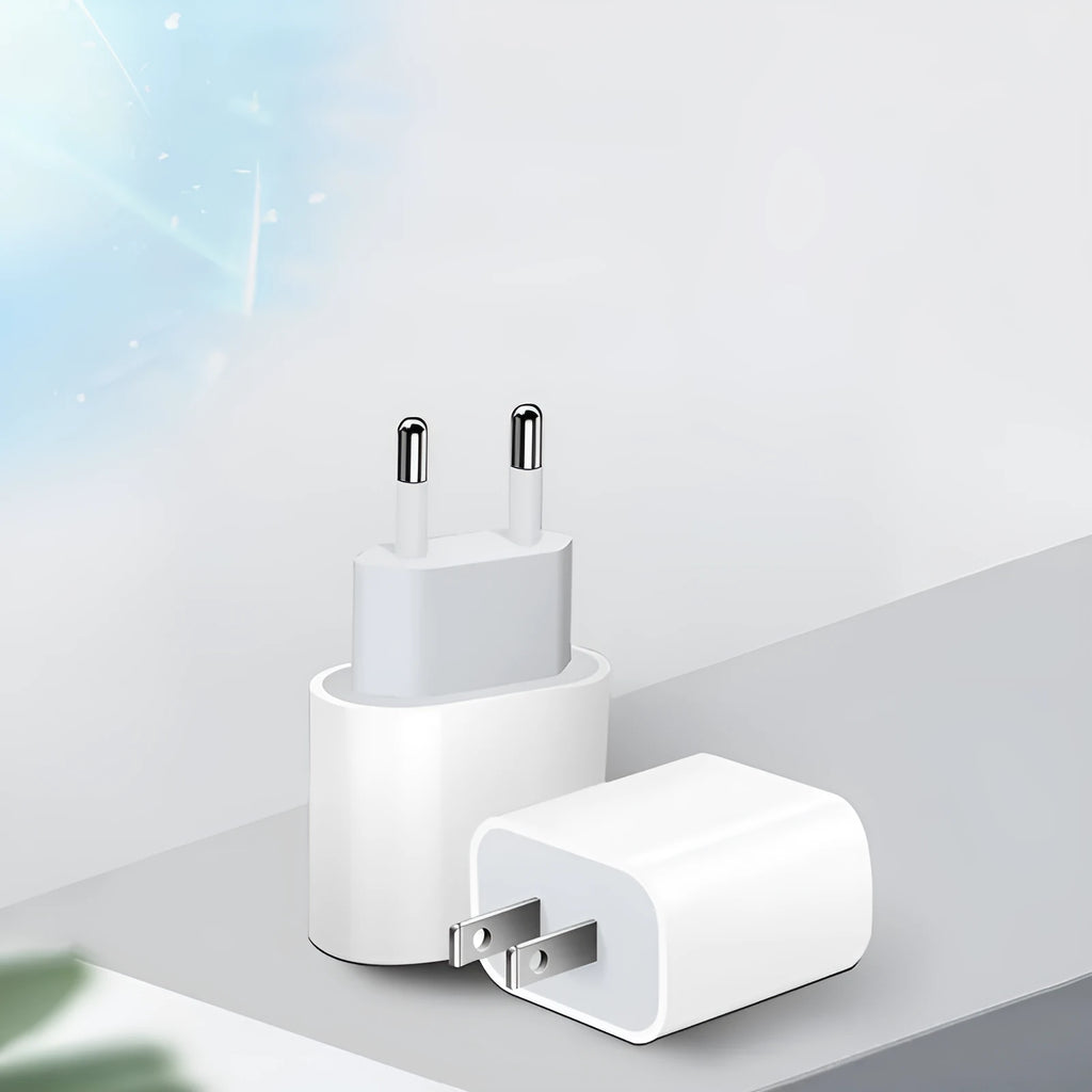 PD20W mobile phone charger with dual European and American plug compatibility