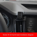 Snap-on car mobile phone bracket for Škoda vehicle dashboard air vent mounting